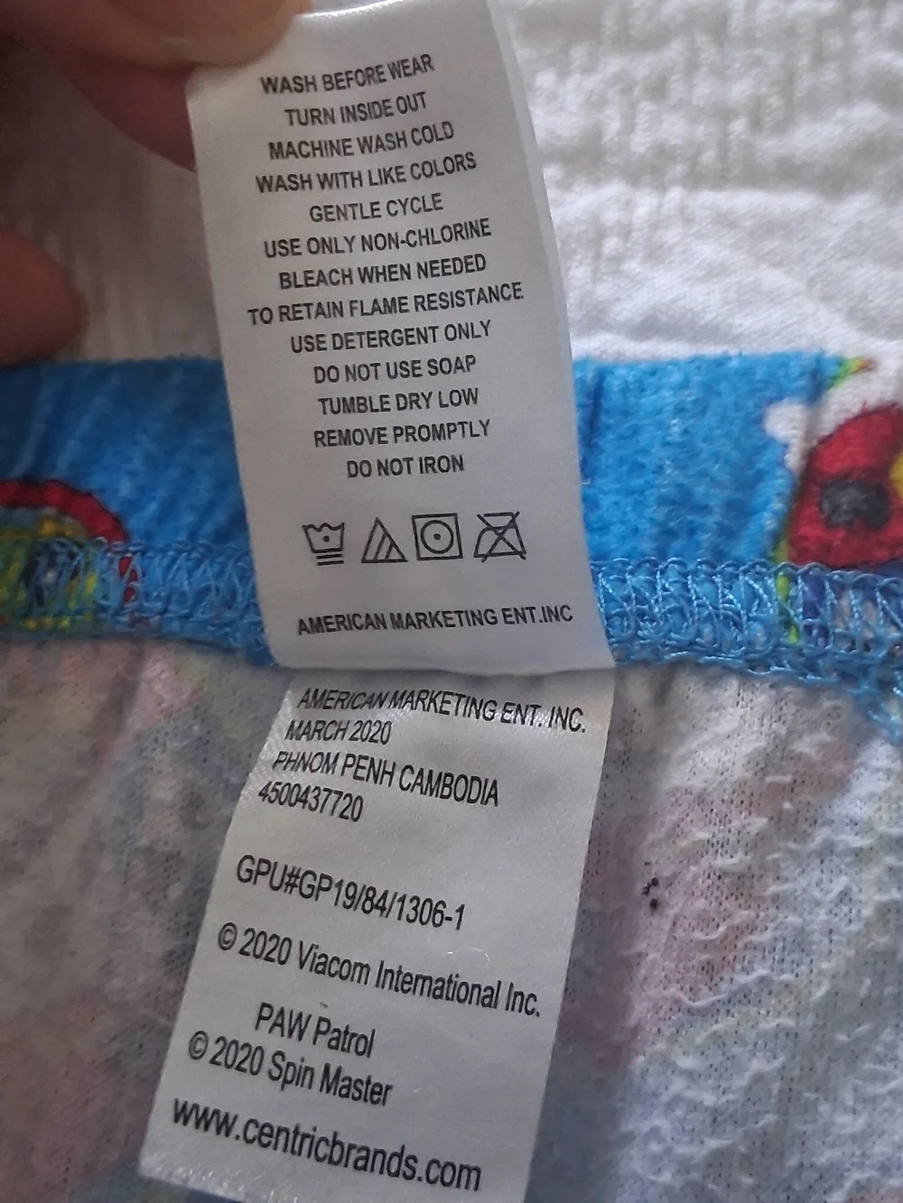 Nickelodeon Paw Patrol Blue & Red Two-Piece Pajama Set Boys' Size 4 Years